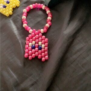 Pink Beaded Ghost Bracelet